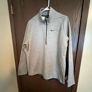Nike Dri-Fit Quarter Zip Pullover Grey Large